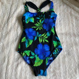 Inches Away Vintage One Piece Swimsuit SZ 8